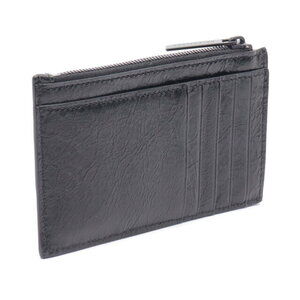 Balenciaga Monaco Long Leather Black card Wallet holder